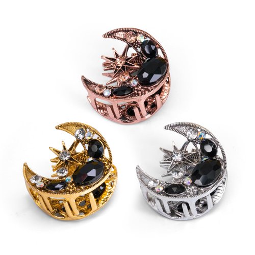 LINXUXIE Metal Hair Clips For Women and Girls Lightweight Retro Style With Sparkly Glitter Rhinestones Jaw Hair Claw Clamps Strong Hold Nonslip Hair Accessories