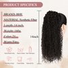 Ponytail Extension for Black Women Curly Drawstring Ponytail Hair Extensions 14'' Natural Black Synthetic Kinkys Curly Drawstring Ponytail for African Women(#2)