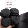 Human Hair Bundles Straight 3 Bundles 22 24 26 Inch 10A Straight Human Hair Bundles 100% Unprocessed Virgin Hair Weave Bundles Human Hair Extensions Natural Black Color