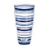 Tervis Made in USA Double Walled Fiesta Insulated Tumbler Cup Keeps Drinks Cold & Hot, 24oz - No Lid, Lapis Stripes