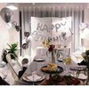 Mayen 50 Pcs 12 Inches Black Silver White Balloons Set, Black Marble Balloons, Silver Confetti Balloons, Birthday Party Decorations, New Years Eve Decorations, Silver Graduation Decorations