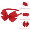 MEEDEE Toddler Red Headband Headband With Bow Headband Bows For Girls Headband Grosgrain Ribbon Headband For Toddlers Kids Party Decoration Cosplay Costume Headwear Makeup Handmade Hair Band