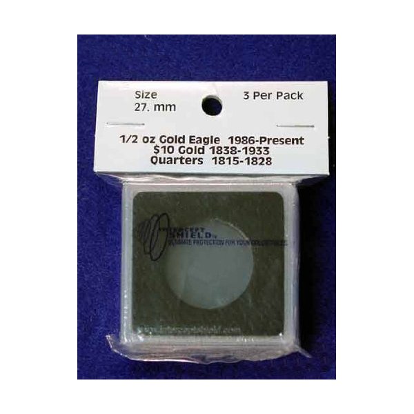3 Intercept Shield 2x2 Coin Holders for 27mm Coins