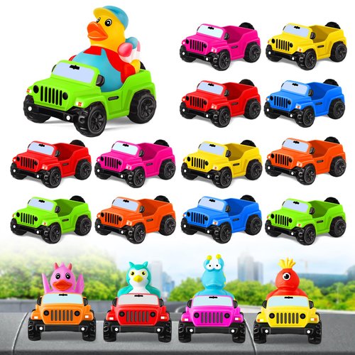 12 Pack DIY Jeep for Rubber Ducks, 3.5 in Jeeps Match Rubber Ducks Jeep Ducking, Colorful Jeep Ducks Accessory Ducks for Jeeps, Valentines Birthday Gifts Party Favors, Baby Bath Toys