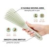 Flexible Detangling Hair Brush for Curly, Black Natural Hair, Afro Textured Size Adjustable Hairbrush (Green)