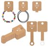 joycraft 100Pcs Self Adhesive Bracelet Display Cards,Kraft Handmade with Love Blank Cards, Jewelry Packaging for Selling, Hanging Display Cards for Jewelry, Bracelet, and Necklace(4“x1.5"）