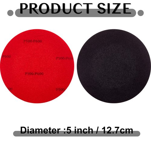 Maitys Bowling Sanding Pads Resurfacing Polishing Kit Bowling Ball Cleaning Kit, 6 Pieces (Red,500, 1000, 2000 Grit)