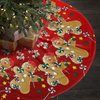 NGFF Gingerbread Christmas Sweet Candy Lollipop Traditional Christmas Tree Skirt Santa & Reindeer Tree Ornaments Tree Skirt for Christmas Decoration
