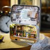 Spilay DIY Miniature Dollhouse Wooden Furniture Kit,Handmade Mini Iron Box Theater Model,1:24 Scale Creative Doll House Toys for Lovers (in A Happy Corner) Q05