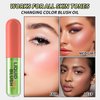 YCLUOYANG-Color Changing Blush Oil, Liquid Blush Oil for Cheeks, Long-lasting Color Pigments, Clear Blush For All Skin Tones