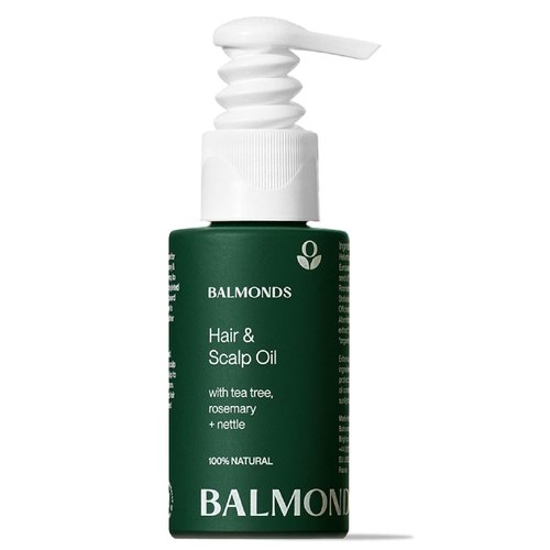 Balmonds Hair, Scalp & Beard Oil 1.7 Oz with Rosemary, Hemp & Tea Tree - Natural Conditioning Treatment for Dry, Itchy Scalps - Nourishes & Moisturizes