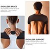 EXCEART Double Shoulder Brace Stability Compression Sleeve Back Shoulder Support Wrap Change Posture Humpback for Men Women Size M