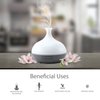 InvisiPure Drop Aromatherapy Essential Oil Diffuser - Whisper Quiet Ultrasonic Cool Mist Humidifier for Kids, Home, Bathroom, Bedroom - Long Lasting Electric Oil Diffuser