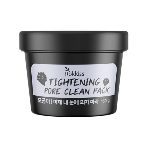 ROKKISS Pore Tightening & Cleaning Mask (5.3oz) - Deep Cleansing Mask for Blackhead Removel, Pore Reducing & Tightening. Kaolin, Allantoin, Bentonite. Korean Skin Care