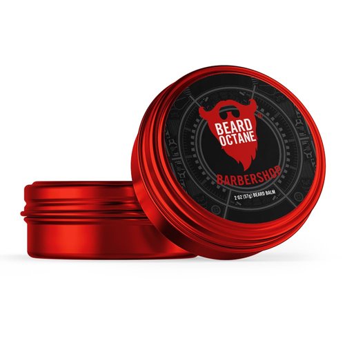 Beard Octane: Barbershop - Natural Beard Balm w/Shea Butter - 2 Oz - Healthy Softer Beard Growth - Made in USA - Premium Handcrafted Beard Care - Stocking Stuffer Gift For Men Dad