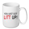 J.Ehonace You Just Got Litt Up 15oz Louis Litt Mug, Inspired by The Tv Show Suits, Double Side Printed White Coffee Mug Perfect Funny Gift for Suits Tv Show Fans