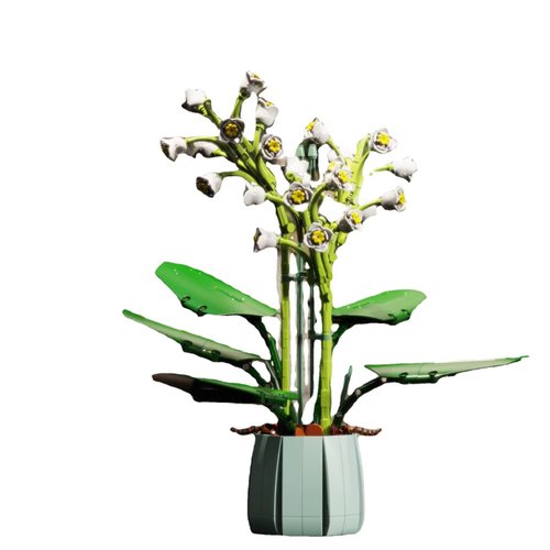 BDYDT Decor Flores Convallariae Building Blocks Set,Artificial Plant Building Set with Flowers(610 Pieces) Toys Gifts for Kid and Adult
