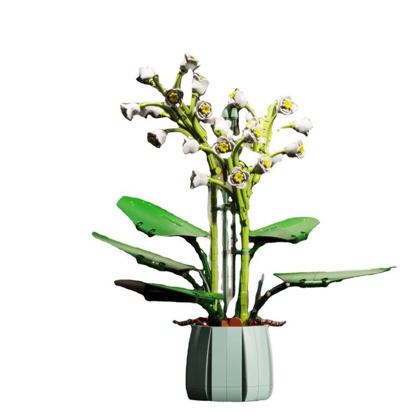 BDYDT Decor Flores Convallariae Building Blocks Set,Artificial Plant Building Set with Flowers(610 Pieces) Toys Gifts for Kid and Adult