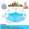 Jacone Portable Cute Blue Hexagon Children Ball Pit, Indoor and Outdoor Easy Folding Ball Play Pool Kids Toy Play Tent with Carry Tote, Balls Not Included