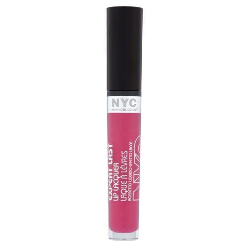 N.Y.C. New York Color Expert Last Lip Lacquer, Fidi Fuchisia, 0.15 Fluid Ounce