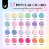 VANREESA 42 Pcs Gel Nail Polish Kit with U V Light 24 Popular Colors Gel Nail Polish Set Green Blue Purple Pink Orange Complete Gel Nail Kit with Manicure Tools Christmas Gifts for Women Girls