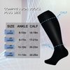 Gromipies Plus Size Compression Socks, 20-30 mmHg Wide Calf Compression Stockings, Knee High Extra Wide Support Revovery Socks for Men and Women for Circulation Running Flying Nurses