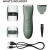 MERIDIAN - The Starter Package - Original Electric Body & Pubic Hair Trimmer Set, 1 Replacement Blade - Cordless, Waterproof, Rechargeable - for Men and Women - Easy & Pain-Free Grooming Kit - Sage
