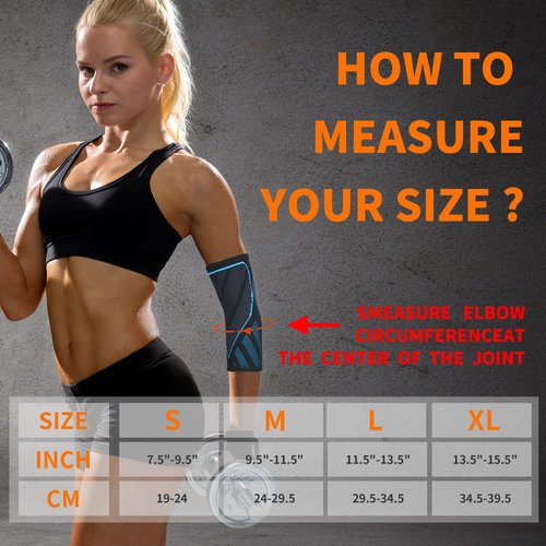 CYCLXY Elbow Compression Sleeve(1 Pair), Braces for Tendonitis and Tennis Elbow，Arm Supports golfer elbow support，tennis elbow relief for women & men, for weightlifting