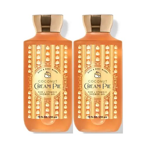 Bath and Body Works Coconut Cream Pie Shower Gel Gift Sets 10 Oz 2 Pack (Coconut Cream Pie)