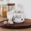HAOTOP Garlic Keeper with Lid, Ceramic Mini Garlic Container Saver for Countertop, Keep Your Garlic Cloves Fresh
