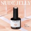 modelones Gel Nail Polish, 1 Pcs 15ml Transparent Jelly Neutral Gel Polish Sheer Nude Color Nail Gel Polish Kit, Soak Off LED Salon DIY at Home Gel Nail Manicure Gift for Women Girls