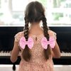 Love Fairy Glitter Bow Hairpin - A sparkling sequin bow tie hair clip, 5 inches, perfect for girls, teens, and women (Pink)