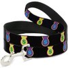 Dog Leash Money Bags Black Multi Color 4 Feet Long 1.0 Inch Wide