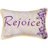 Manual Easter Throw Pillow with Piping, Rejoice X Christine Adolph, 12.5 X 8.5-Inch