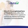 Nutrasal Micro D3 Vitamin D-3 Drops - High Concentrate (2 Million IU's) Vitamin D3 with Nano Technology and Up to 10X More Absorption -1 oz (30 ml)