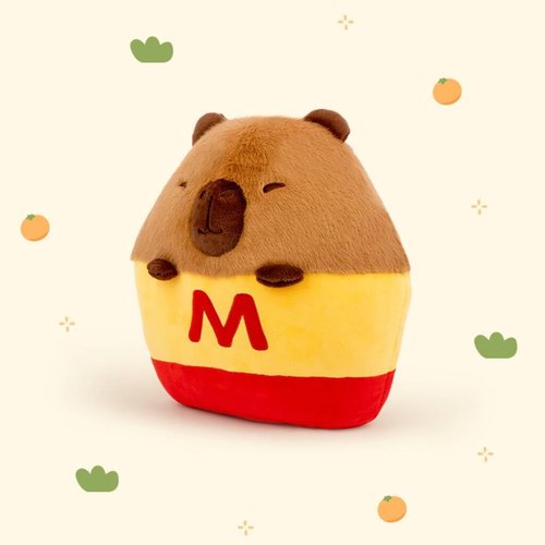PUPUPANDA Cute French Fry Capybara Plush Pillow,Soft Capybara Food Plushies Toy,Kawaii Capybara Stuffed Animal Birthday Gift