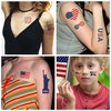 4th of July Temporary Tattoos, 90+ Pcs Glow in the Dark Patriotic Temporary Tattoos, Independence Day Tattoo Stickers for Memorial Day USA Party Favors Decorations