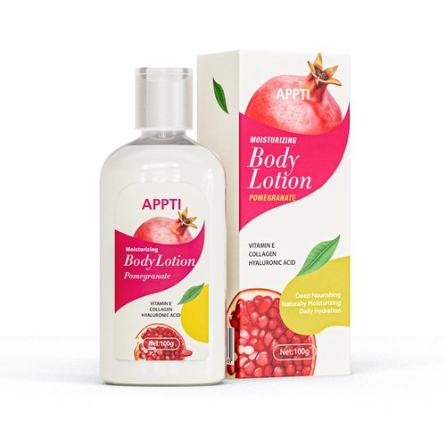 APPTI Moisturizing Body Lotion, Body Smoothing Moisture Cream, Hand and Body Moisturizer for All Skin Types, Pomegranate