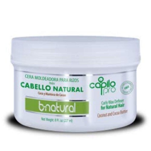 CAPILO PRO B-NATURAL CURLY MOLDING CREAM | COCONUT OIL & COCOA BUTTER. MOISTURIZER FOR NATURAL, KINKY & CURLY HAIR. PARABEN & SULFATE FREE. 8 OZ.