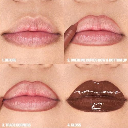 Huda Limited Edition Brown Kit Juicy Coco Lip Duo - Lip Pencil and Lip Gloss - Travel Size