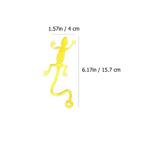 STOBOK Sticky Lizard, 24pcs Funny Sticky Lizard Toy Sticky Hands Lizard Gecko Figures Stretchy Sticky Lizards for Cosplay, Party Favors (Random Color)