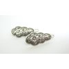 Generic 2 small silver ancient flower leaf metal hair barrette clip for fine thin hair