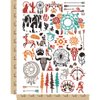 Southwest Native American Temporary Tattoo Water Resistant Fake Body Art Set Collection - Color (One Sheet)