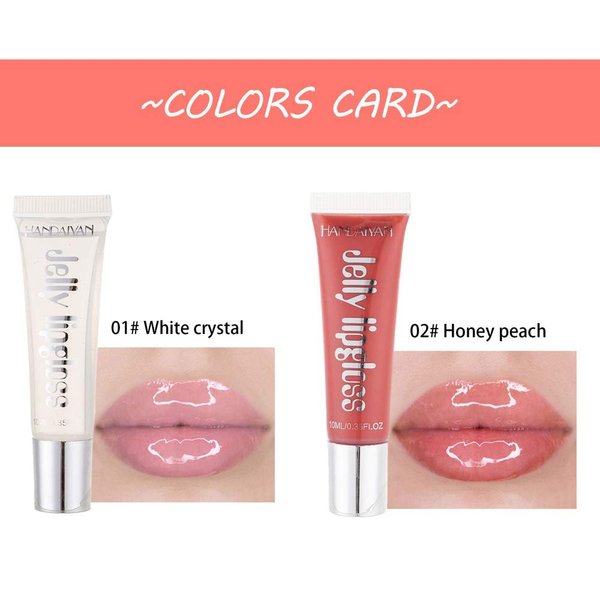 BEUKING Jelly Lipstick Mirror Candy Color Waterproof Makeup Long Lasting High Pigment Long-term Moisture Lip Tint Rich Color Moisturizer Liquid Lip Gloss for Lip Makeup (09# Candy)