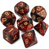 QMAY DND Dice Set -D&D Polyhedral Dice (7 Pcs) for Dungeons and Dragons (Red and Black)