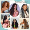 Curly Braiding Hair 22 Inch, Ocean Wave Crochet Hair for Black Women 3 Packs 1B#, Deep Wave Crochet Braiding Synthetic Hair Extensions for Boho Braids(1B#,22 inch 3 Packs)