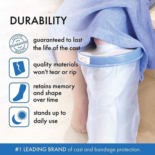 Brownmed - Seal-Tight Original Cast & Bandage Protector - Kid's Leg & Foot Cast Cover for Showers & Swimming - Durable Shower Bag for Leg Cast - Pediatric Medium Leg