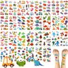30 Sheets Temporary Tattoos Kit for Kids, 300Pcs Fake Cute Tattoo Stickers Waterproof, Birthday Party Favor (Dinosaurs ＆ Space ＆ Vehicle)