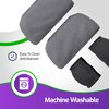 Crutch Pillows Set - Moisture Wicking Under Arm Crutches - Gray - Handle Pillow Covers for Hand Grips - Crutch Pads Fits Standard Crutches - Machine Washable & Latex Free Crutches for Adults, Youth