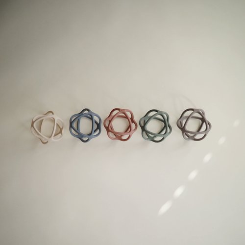 mushie Silicone Baby Teether Ball Toy (Tradewinds)